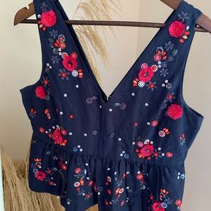 J.Crew Embroidered Top